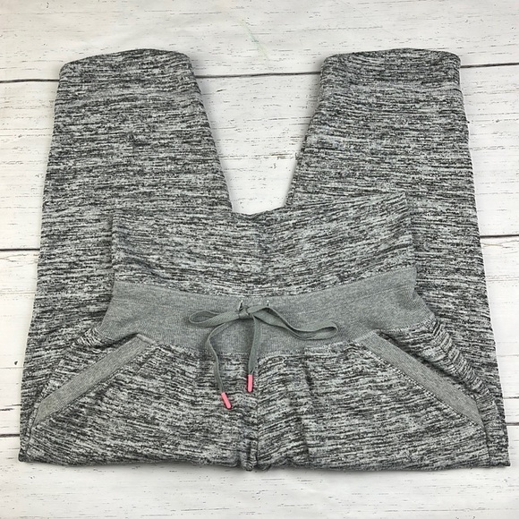 Athleta Chillax Foldover Capri Heather Grey Lounge Activewear Pants - Picture 1 of 11